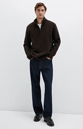 Mavi M0710380-89103 Half Zip Kazak Yarım Fermuarlı Erkek Sweatshirt