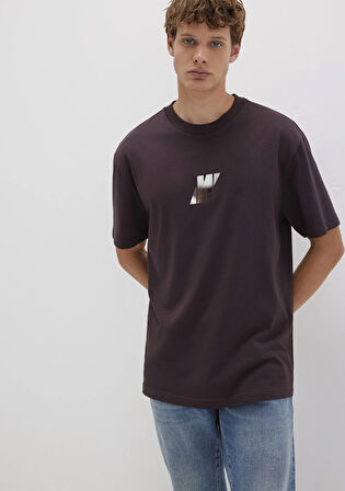 Pro Logo Baskılı Kahverengi Tişört 0613088-88083