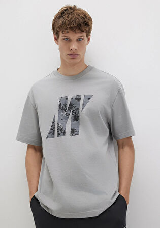 Pro Logo Baskılı Gri Tişört 0613083-82577