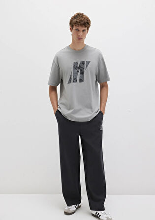 Pro Logo Baskılı Gri Tişört 0613083-82577