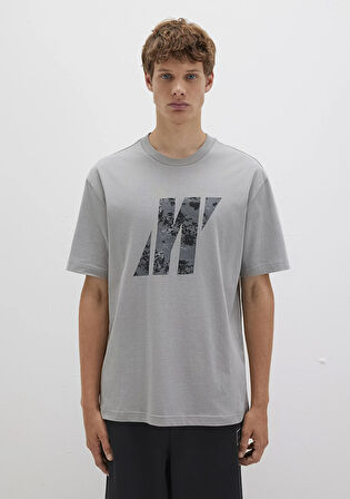 Pro Logo Baskılı Gri Tişört 0613083-82577