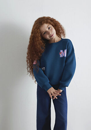 Hello Kitty Baskılı Lacivert Sweatshirt 7S10164-89110