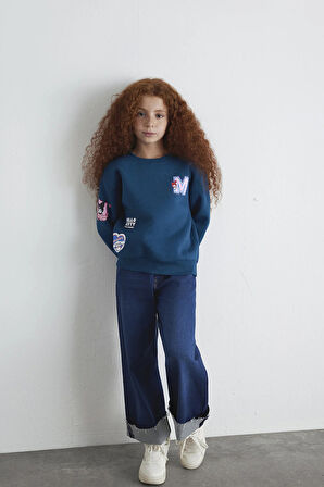 Mavi Kız Çocuk Sweat 7S10164-89110
