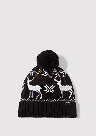 Yılbaşı Temalı Siyah Bere 0912106-900