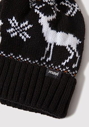 Yılbaşı Temalı Siyah Bere 0912106-900