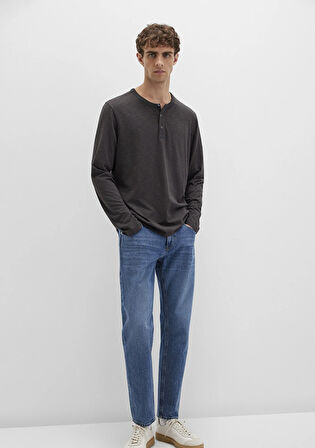 Gri Uzun Kollu Tişört 0613117-70092