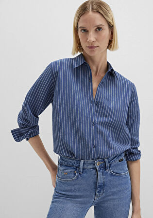 Çizgili Mavi Gömlek 1211374-91372