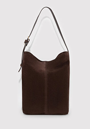 Süet Deri Koyu Kahverengi Kol Çantası 1913696-29718