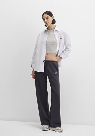 Mavi Logo Baskılı Antrasit Eşofman Altı 1011124-70087