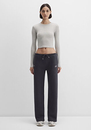 Mavi Logo Baskılı Antrasit Eşofman Altı 1011124-70087