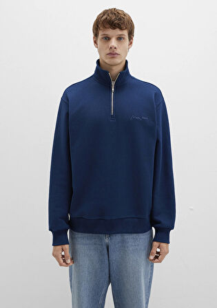 Mavi Jeans Yarı Fermuarlı Lacivert Sweatshirt 0S10555-89353