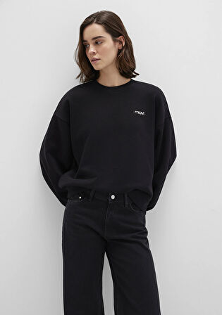 Mavi Logo Baskılı Siyah Sweatshirt 1S10490-900