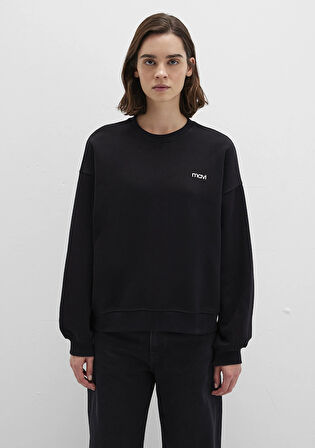 Mavi Logo Baskılı Siyah Sweatshirt 1S10490-900