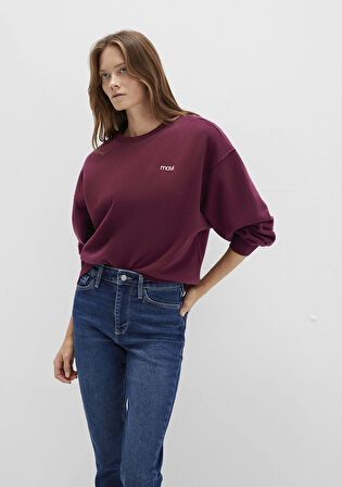 Mavi Logo Baskılı Bordo Sweatshirt 1S10490-90705