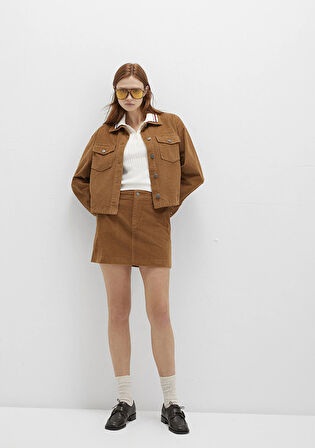 Kahverengi Kadife Etek 1310831-91393