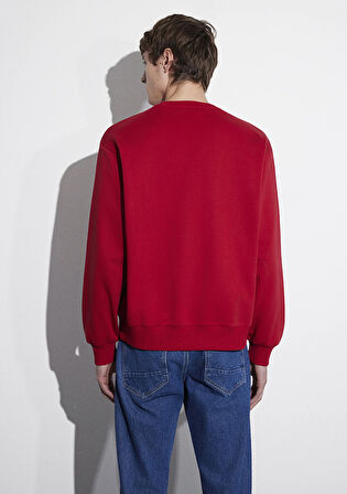 Yılbaşı Temalı Kırmızı Sweatshirt 0S10552-70390