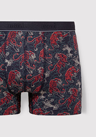 3lü Kaplan Baskılı Lacivert Boxer 0912211-24413