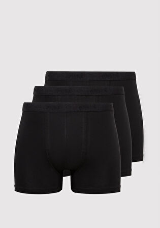 3lü Siyah Basic Boxer 0912235-900