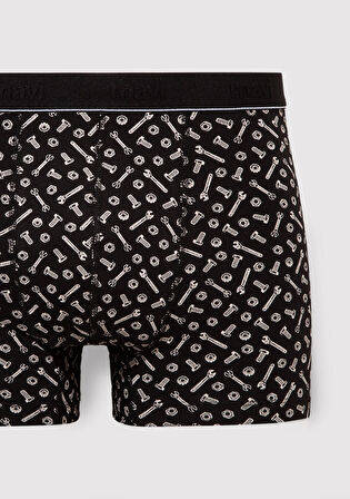 3lü Baskılı Siyah Boxer 0912207-85857