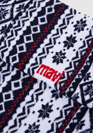 Yılbaşı Temalı Lacivert Soket Çorap 0912115-70490