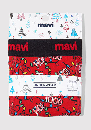 Yılbaşı Temalı Baskılı Boxer 0912111-70477