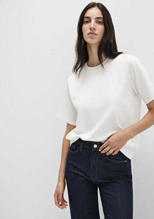 Ekru Basic Tişört 1613820-70057