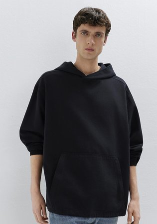Kapüşonlu Siyah Sweatshirt 0211907-82128