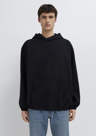 Kapüşonlu Siyah Sweatshirt 0211907-82128