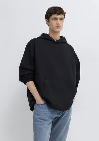 Kapüşonlu Siyah Sweatshirt 0211907-82128