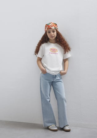 Mavi Jeans Baskılı Ekru Tişört 7610391-70057