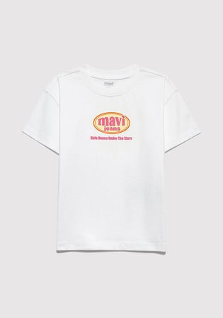 Mavi Jeans Baskılı Ekru Tişört 7610391-70057