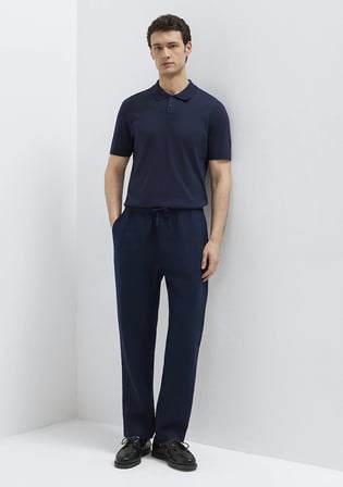 Lacivert Keten Pantolon 0010577-80872