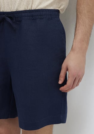 Lacivert Keten Şort 0410321-70497