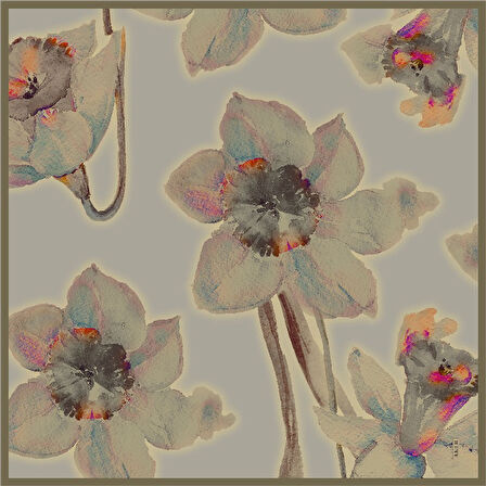 % 100 Saf İpek Sura Eşarp - Sonbahar - Kış  7995701