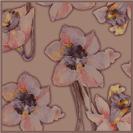 % 100 Saf İpek Sura Eşarp - Sonbahar - Kış  7995701