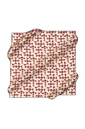 Kırmızı 90X90 İpek Krep Saten Eşarp