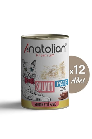 Anatolian Premium Somonlu Ezme Yetişkin Kedi Konservesi 12'li (12 x 400 gr)