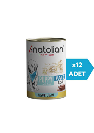 Anatolian Premium Puppy Lamb Pate Kuzulu Ezme yavru köpek konservesi 400 gr x 12 Adet