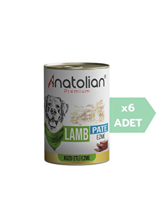 Anatolian Premium Adult Lamb Pate Kuzulu Yetişkin Köpek Ezme Konserve 400 gr x 6 Adet