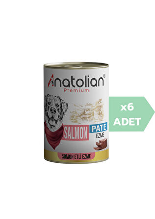 Anatolian Premium Adult Salmon Pate Yetişkin Somonlu Ezme Köpek konservesi 400 gr x 6 Adet