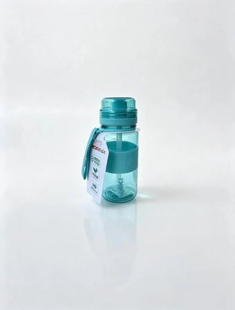 Noki Kids 400 Ml Okul Öncesi Ve İlkokul Tritan Pipetli Su Matarası Sızdırmaz Askılı Turkuaz