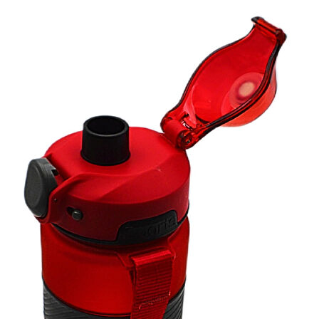Noki Tritan Soft Touch Auto Kapak Silikon Bantlı Askılı Matara 750 ml (T-0121)