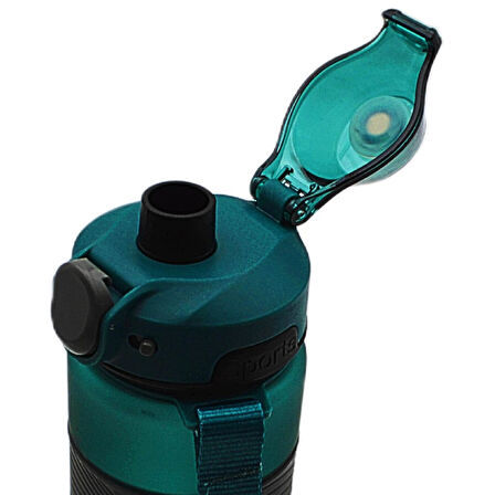 Noki Tritan Soft Touch Auto Kapak Silikon Bantlı Askılı Matara 750 ml (T-0121)