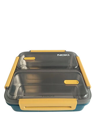 Noki Kids Paslanmaz Çelik Yemek Kabı 1100 ML Çift Bölmeli