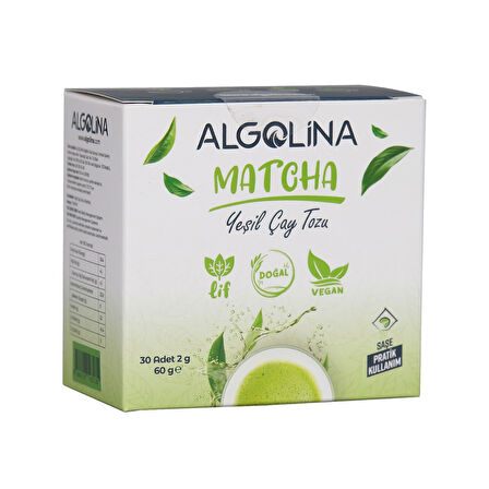 Algolina Matcha Tozu 2 Gr Şase 30 Adet Takviye Edici Gıda