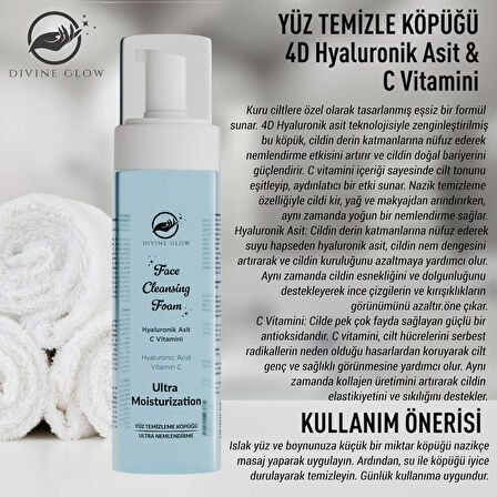 Hydration Therapy Kuru ve Hassas Ciltlere 4D Hyaluronik Asit & C Vitamini Yüz Temizleme Köpüğü 200ML