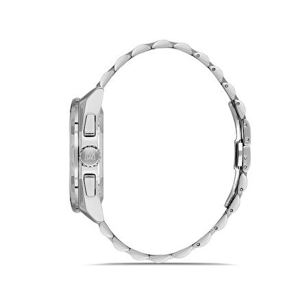 Momentus SM340S-11SS Tüm Fonksiyonları Aktif Safir Camlı Çelik Kordonlu 5 ATM Suya Dayanıklı Metalik Renk Erkek Kol Saati