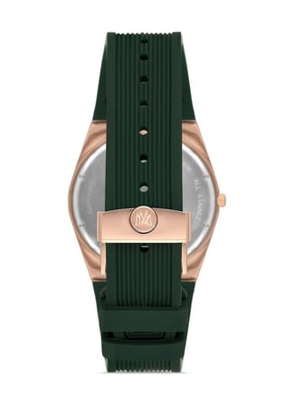 Momentus Em345R-15Yr Quartz Silikon Yeşil Safir Cam 40 Mm Erkek Kol Saati