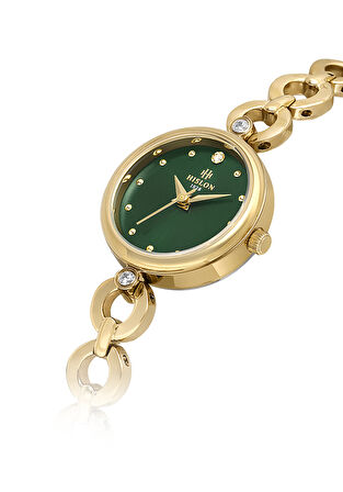 Hislon QL192G-15SG Boncuklu Kadın Kol Saati