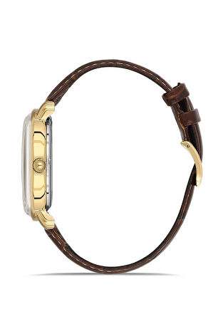 HISLON CL203G-02KG KAHVERENGİ DERİ KORDON ERKEK KOL SAATİ